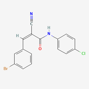 (Z)-3-(3-bromophenyl)-N-(4-chlorophenyl)-2-cyanoprop-2-enamide
