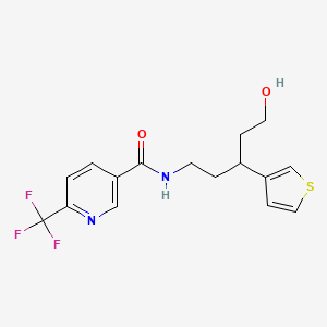 N-(5-hydroxy-3-(thiophen-3-yl)pentyl)-6-(trifluoromethyl)nicotinamide