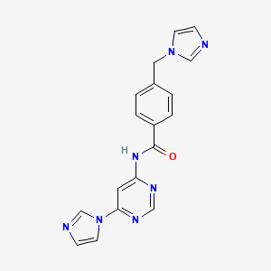 4-((1H-imidazol-1-yl)methyl)-N-(6-(1H-imidazol-1-yl)pyrimidin-4-yl)benzamide