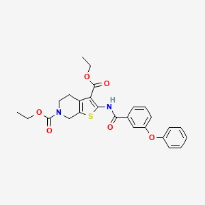 diethyl 2-(3-phenoxybenzamido)-4,5-dihydrothieno[2,3-c]pyridine-3,6(7H)-dicarboxylate