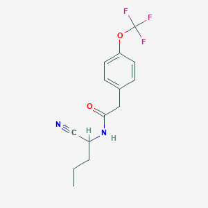 molecular formula C14H15F3N2O2 B2395176 N-(1-cyanobutyl)-2-[4-(trifluoromethoxy)phenyl]acetamide CAS No. 1311705-85-7