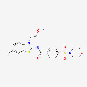 (Z)-N-(3-(2-methoxyethyl)-6-methylbenzo[d]thiazol-2(3H)-ylidene)-4-(morpholinosulfonyl)benzamide
