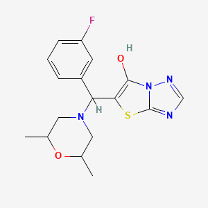 molecular formula C17H19FN4O2S B2395183 5-((2,6-Dimethylmorpholino)(3-fluorophenyl)methyl)thiazolo[3,2-b][1,2,4]triazol-6-ol CAS No. 1009742-53-3