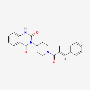 (E)-3-(1-(2-methyl-3-phenylacryloyl)piperidin-4-yl)quinazoline-2,4(1H,3H)-dione