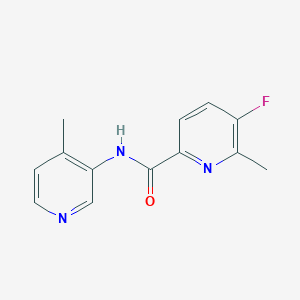 molecular formula C13H12FN3O B2395190 5-Fluoro-6-methyl-N-(4-methylpyridin-3-yl)pyridine-2-carboxamide CAS No. 2415584-58-4