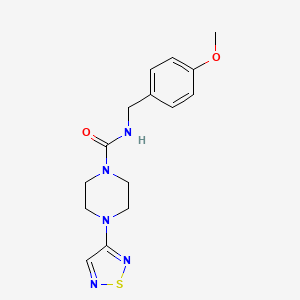 molecular formula C15H19N5O2S B2395191 N-(4-methoxybenzyl)-4-(1,2,5-thiadiazol-3-yl)piperazine-1-carboxamide CAS No. 2320459-10-5