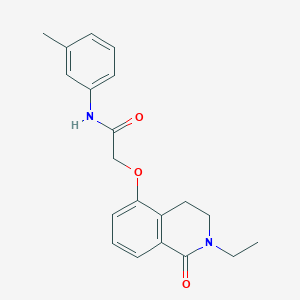 molecular formula C20H22N2O3 B2395205 2-[(2-ethyl-1-oxo-3,4-dihydroisoquinolin-5-yl)oxy]-N-(3-methylphenyl)acetamide CAS No. 850905-06-5