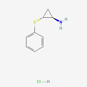 (1R,2R)-2-Phenylsulfanylcyclopropan-1-amine;hydrochloride