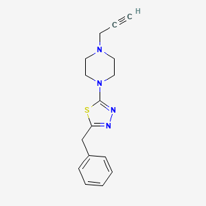 molecular formula C16H18N4S B2395219 2-苄基-5-(4-丙-2-炔基哌嗪-1-基)-1,3,4-噻二唑 CAS No. 1607287-13-7