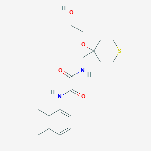 molecular formula C18H26N2O4S B2395220 N1-(2,3-dimethylphenyl)-N2-((4-(2-hydroxyethoxy)tetrahydro-2H-thiopyran-4-yl)methyl)oxalamide CAS No. 2309804-94-0