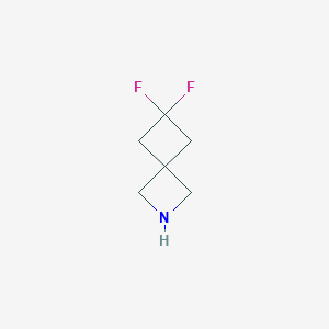 molecular formula C6H9F2N B2395223 6,6-Difluoro-2-azaspiro[3.3]heptane CAS No. 1354952-05-8