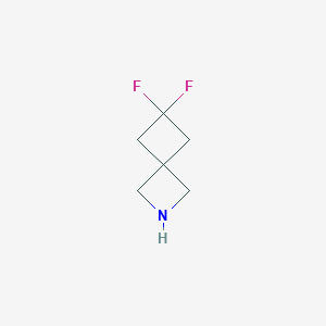 molecular formula C6H9F2N B2395223 6,6-二氟-2-氮杂螺[3.3]庚烷 CAS No. 1354952-05-8