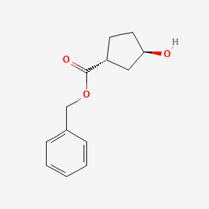 molecular formula C13H16O3 B2395227 trans-Benzyl 3-hydroxycyclopentanecarboxylate CAS No. 128095-32-9; 946152-80-3