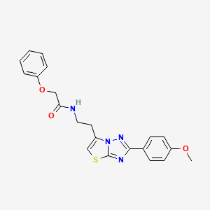 molecular formula C21H20N4O3S B2395229 N-(2-(2-(4-methoxyphenyl)thiazolo[3,2-b][1,2,4]triazol-6-yl)ethyl)-2-phenoxyacetamide CAS No. 894027-37-3