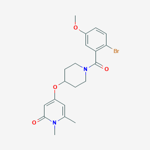 4-((1-(2-bromo-5-methoxybenzoyl)piperidin-4-yl)oxy)-1,6-dimethylpyridin-2(1H)-one