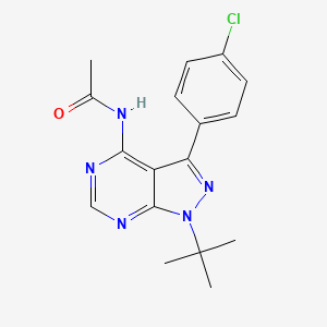 N-[1-tert-butyl-3-(4-chlorophenyl)pyrazolo[3,4-d]pyrimidin-4-yl]acetamide