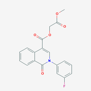 molecular formula C19H14FNO5 B2395243 2-Methoxy-2-oxoethyl 2-(3-fluorophenyl)-1-oxo-1,2-dihydroisoquinoline-4-carboxylate CAS No. 1031961-16-6