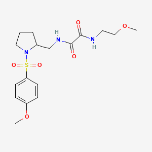 N1-(2-methoxyethyl)-N2-((1-((4-methoxyphenyl)sulfonyl)pyrrolidin-2-yl)methyl)oxalamide