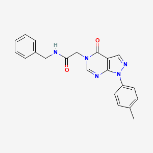 molecular formula C21H19N5O2 B2395270 N-苄基-2-(4-氧代-1-(对甲苯基)-1H-吡唑并[3,4-d]嘧啶-5(4H)-基)乙酰胺 CAS No. 863446-79-1