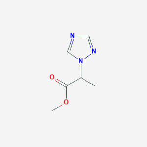 molecular formula C6H9N3O2 B2395282 Methyl 2-(1H-1,2,4-triazol-1-yl)propanoate CAS No. 100554-35-6