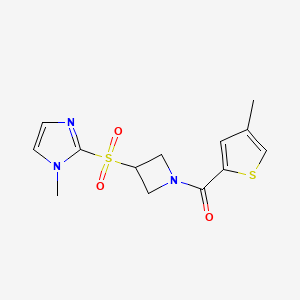 (3-((1-methyl-1H-imidazol-2-yl)sulfonyl)azetidin-1-yl)(4-methylthiophen-2-yl)methanone