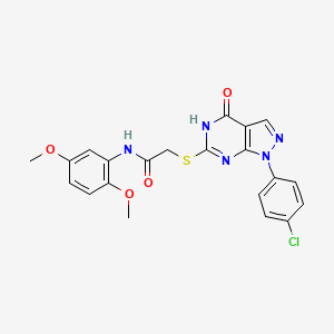 2-((1-(4-chlorophenyl)-4-oxo-4,5-dihydro-1H-pyrazolo[3,4-d]pyrimidin-6-yl)thio)-N-(2,5-dimethoxyphenyl)acetamide
