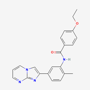 molecular formula C22H20N4O2 B2395293 4-ethoxy-N-(5-imidazo[1,2-a]pyrimidin-2-yl-2-methylphenyl)benzamide CAS No. 847387-81-9
