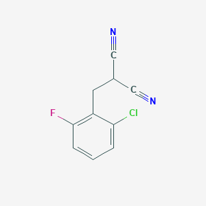 molecular formula C10H6ClFN2 B2395294 2-(2-Chloro-6-fluorobenzyl)malononitrile CAS No. 338965-15-4