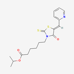 B2395296 (Z)-isopropyl 6-(4-oxo-5-(pyridin-2-ylmethylene)-2-thioxothiazolidin-3-yl)hexanoate CAS No. 356568-96-2