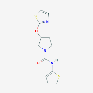 3-(thiazol-2-yloxy)-N-(thiophen-2-yl)pyrrolidine-1-carboxamide