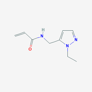 molecular formula C9H13N3O B2395304 N-[(2-Ethylpyrazol-3-yl)methyl]prop-2-enamide CAS No. 2305401-13-0