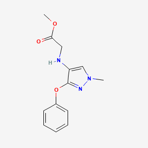 Methyl 2-[(1-methyl-3-phenoxypyrazol-4-yl)amino]acetate