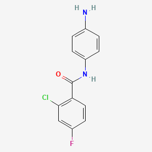 molecular formula C13H10ClFN2O B2395328 N-(4-Aminophenyl)-2-chloro-4-fluorobenzamide CAS No. 926262-97-7