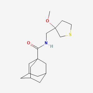 (3r,5r,7r)-N-((3-methoxytetrahydrothiophen-3-yl)methyl)adamantane-1-carboxamide