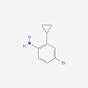 molecular formula C9H10BrN B2395334 4-Bromo-2-cyclopropylaniline CAS No. 1353854-39-3