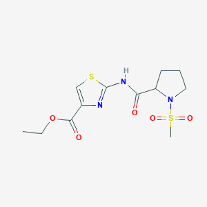 Ethyl 2-(1-(methylsulfonyl)pyrrolidine-2-carboxamido)thiazole-4-carboxylate