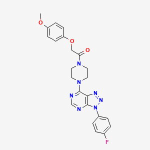1-(4-(3-(4-fluorophenyl)-3H-[1,2,3]triazolo[4,5-d]pyrimidin-7-yl)piperazin-1-yl)-2-(4-methoxyphenoxy)ethanone