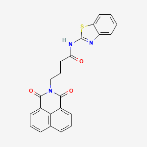 molecular formula C23H17N3O3S B2395355 N-(1,3-benzothiazol-2-yl)-4-(1,3-dioxobenzo[de]isoquinolin-2-yl)butanamide CAS No. 325850-66-6