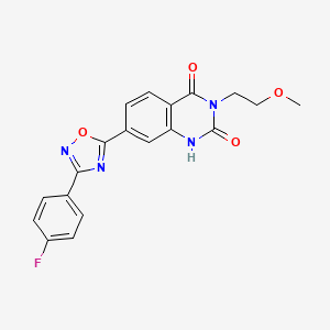 7-(3-(4-fluorophenyl)-1,2,4-oxadiazol-5-yl)-3-(2-methoxyethyl)quinazoline-2,4(1H,3H)-dione