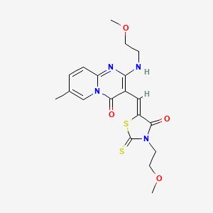 (Z)-3-(2-methoxyethyl)-5-((2-((2-methoxyethyl)amino)-7-methyl-4-oxo-4H-pyrido[1,2-a]pyrimidin-3-yl)methylene)-2-thioxothiazolidin-4-one