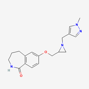 7-[[1-[(1-Methylpyrazol-4-yl)methyl]aziridin-2-yl]methoxy]-2,3,4,5-tetrahydro-2-benzazepin-1-one