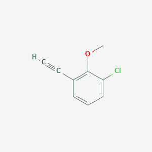 molecular formula C9H7ClO B2395375 1-Chloro-3-ethynyl-2-methoxybenzene CAS No. 2228704-35-4