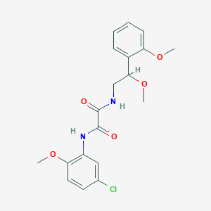 molecular formula C19H21ClN2O5 B2395380 N1-(5-chloro-2-methoxyphenyl)-N2-(2-methoxy-2-(2-methoxyphenyl)ethyl)oxalamide CAS No. 1790198-56-9