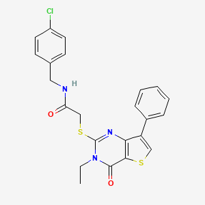 N-(4-chlorobenzyl)-2-[(3-ethyl-4-oxo-7-phenyl-3,4-dihydrothieno[3,2-d]pyrimidin-2-yl)thio]acetamide