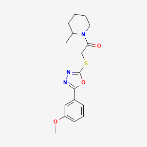 1-({[5-(3-Methoxyphenyl)-1,3,4-oxadiazol-2-yl]thio}acetyl)-2-methylpiperidine