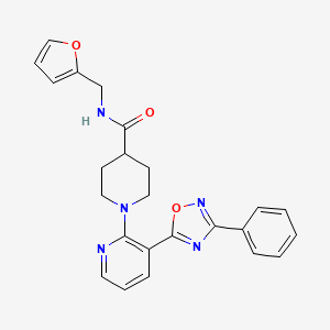 Methyl 2-({[(3-thiomorpholin-4-ylpyrazin-2-yl)thio]acetyl}amino)benzoate