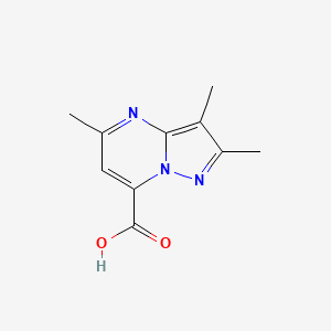 molecular formula C10H11N3O2 B2395395 2,3,5-Trimethylpyrazolo[1,5-a]pyrimidine-7-carboxylic acid CAS No. 1567052-17-8