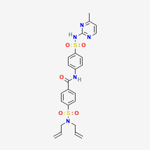 4-(N,N-diallylsulfamoyl)-N-(4-(N-(4-methylpyrimidin-2-yl)sulfamoyl)phenyl)benzamide