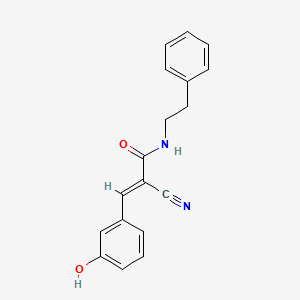 (E)-2-Cyano-3-(3-hydroxyphenyl)-N-(2-phenylethyl)prop-2-enamide