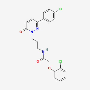 2-(2-chlorophenoxy)-N-(3-(3-(4-chlorophenyl)-6-oxopyridazin-1(6H)-yl)propyl)acetamide